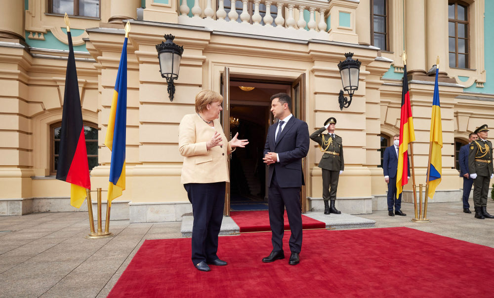 Канцлер ФРГ Ангела Меркель и президент Украины Владимир Зеленский, Киев, 22 августа 2021