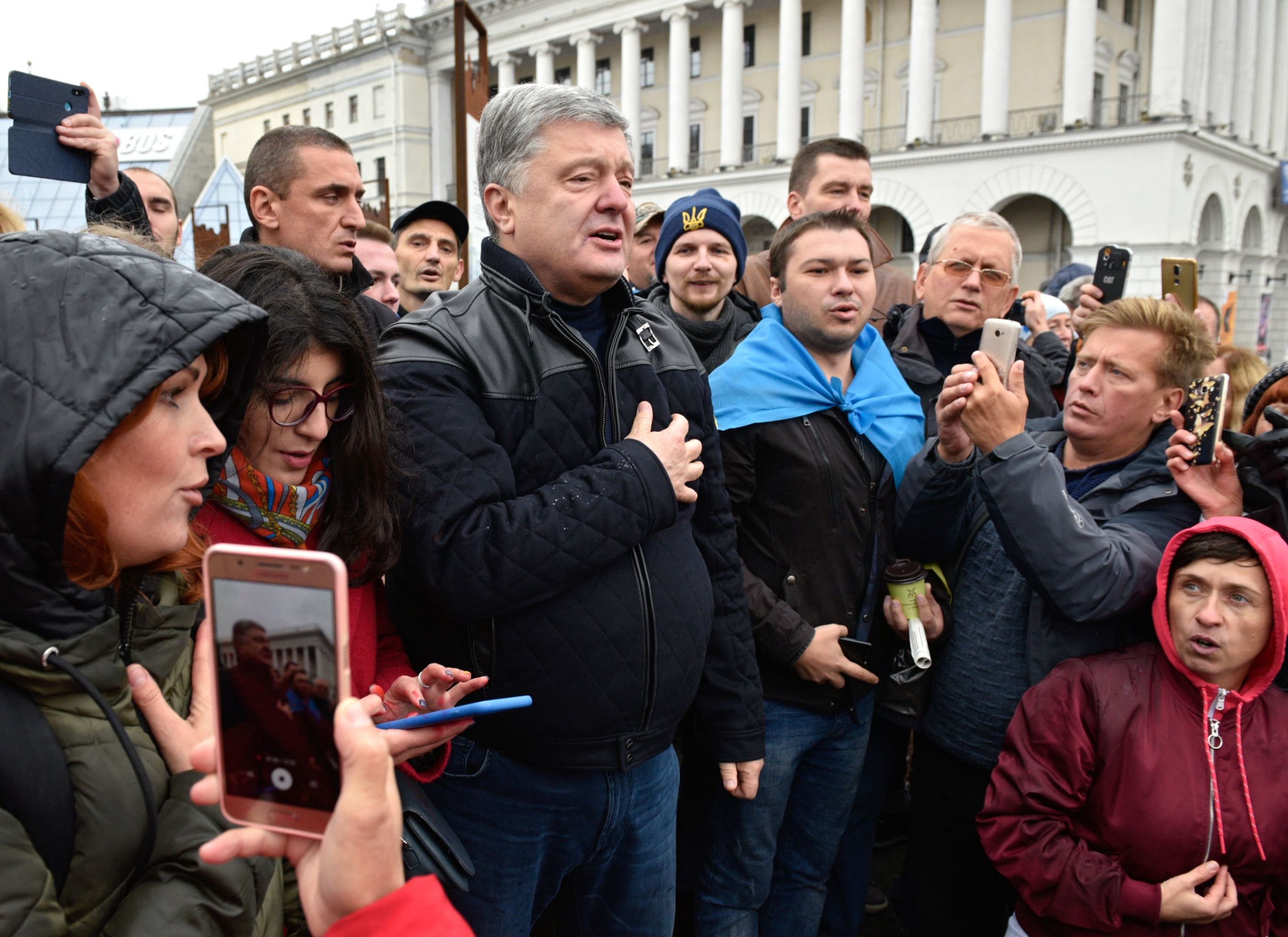 Бывший президент Украины Петр Порошенко на акции "Нет капитуляции" 