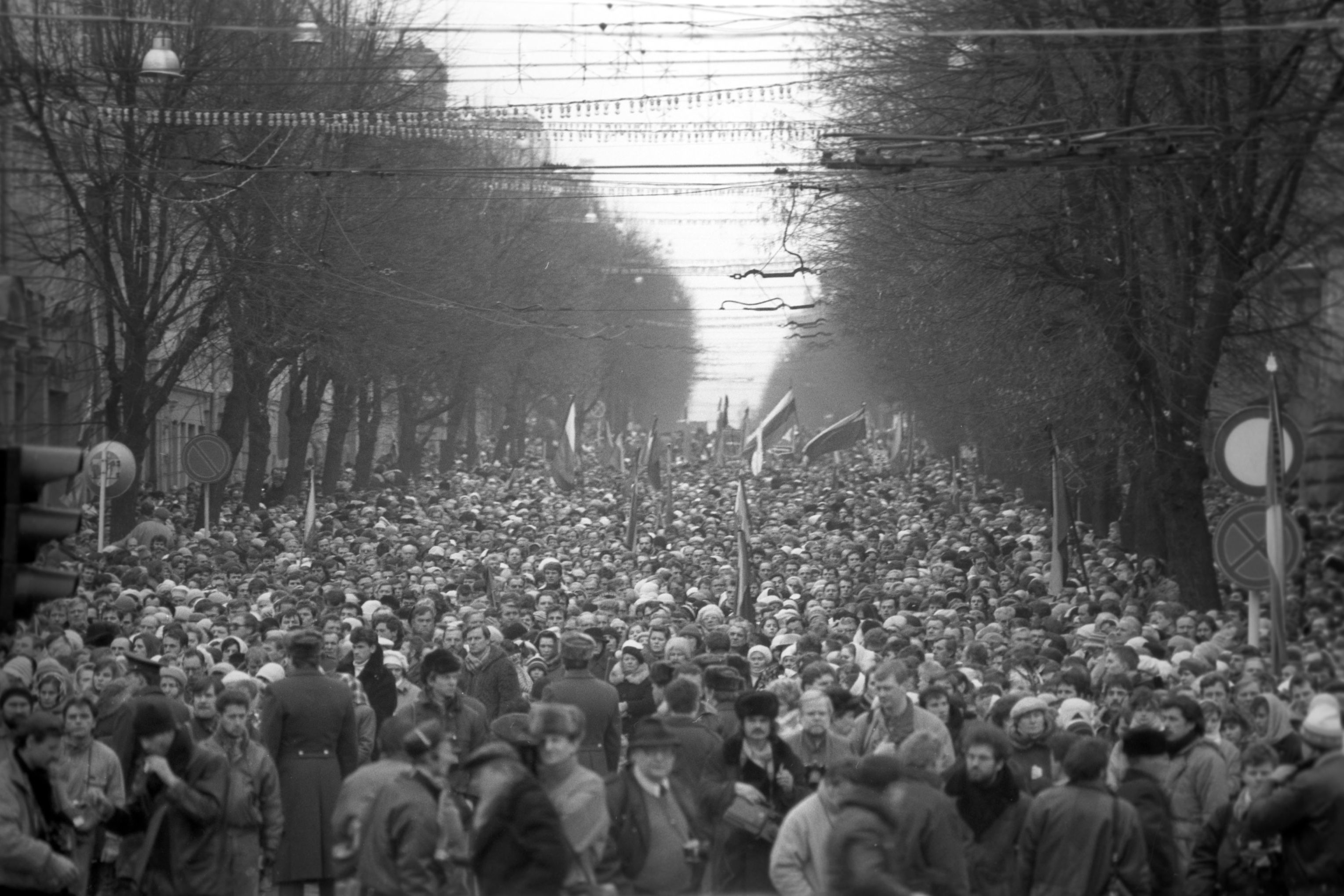 Митинг во время январских событий в Вильнюсе (13-16 января 1991 года).