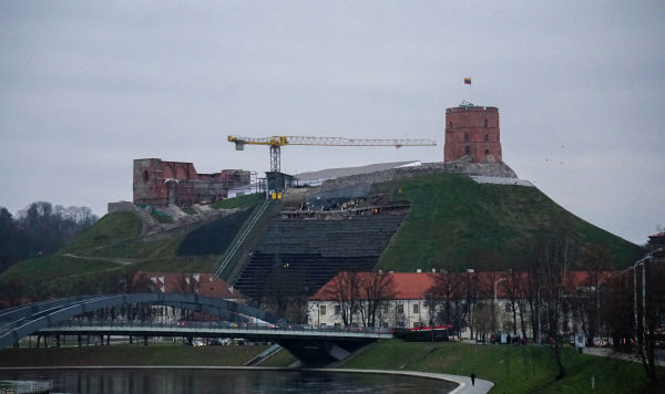 Гора Гедиминаса в Вильнюсе, архивное фото Гора Гедиминаса в Вильнюсе, архивное фото