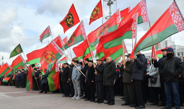 Митинг сторонников президента Белоруссии Александра Лукашенко в Минске