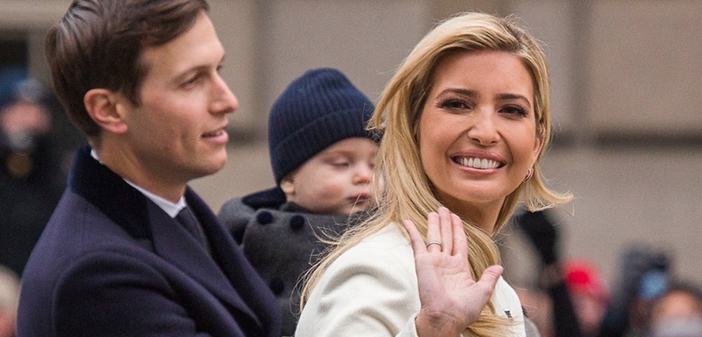 Дочь президента США Дональда Трампа Иванка Трамп с супругом Джаредом Кушнером и сыном Дочь президента США Дональда Трампа Иванка Трамп с супругом Джаредом Кушнером и сыном
