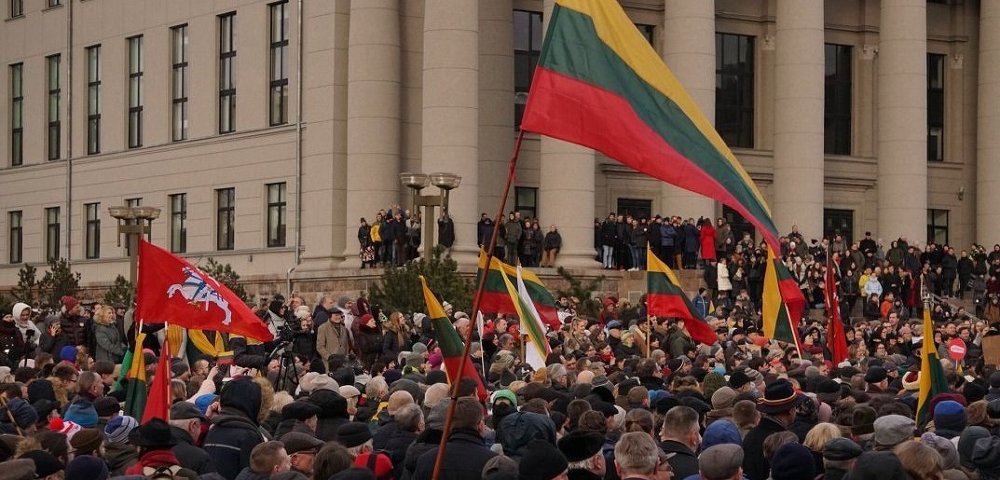 Акция протеста в Вильнюсе