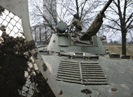 Военная техника на улицах города Вильнюса, 13 января 1991 года