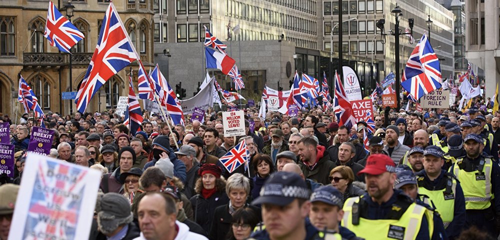 Акция в поддержку Brexit в Лондоне