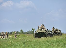 Военные учения солдат ВСУ во Львовской области