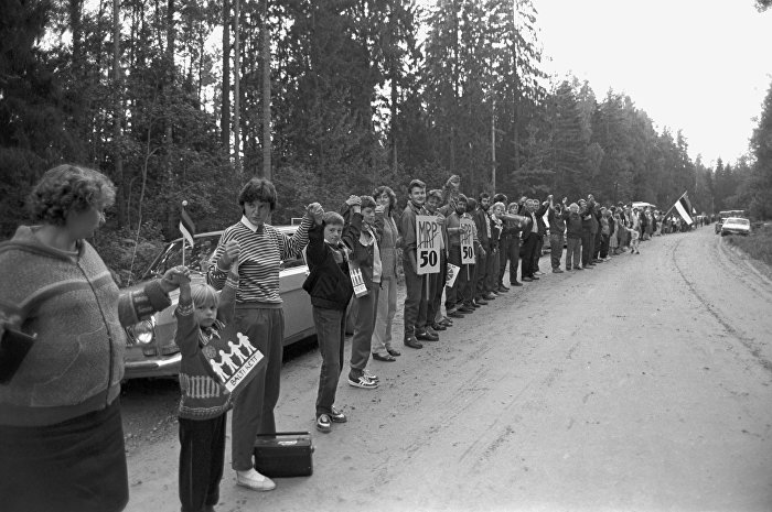 Акция "Балтийский путь" 23 августа 1989 года